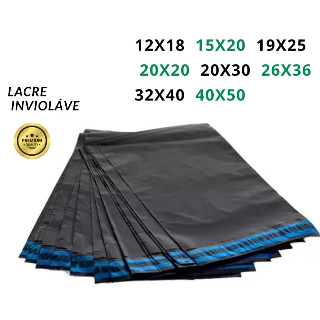 Kit 500 Envelope de Segurança Embalagem Envio Correio Ecommerce