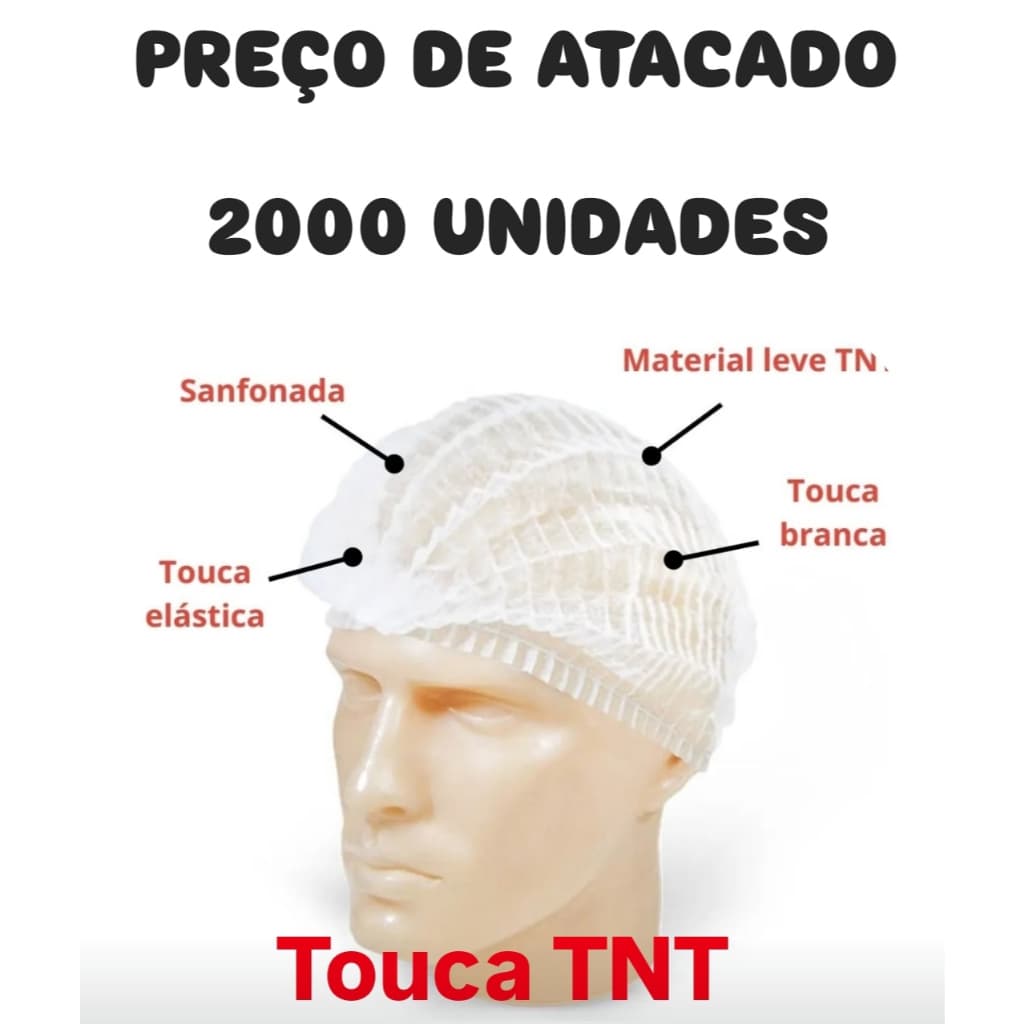 2000 Touca TNT Descartáveis preço ATACADO