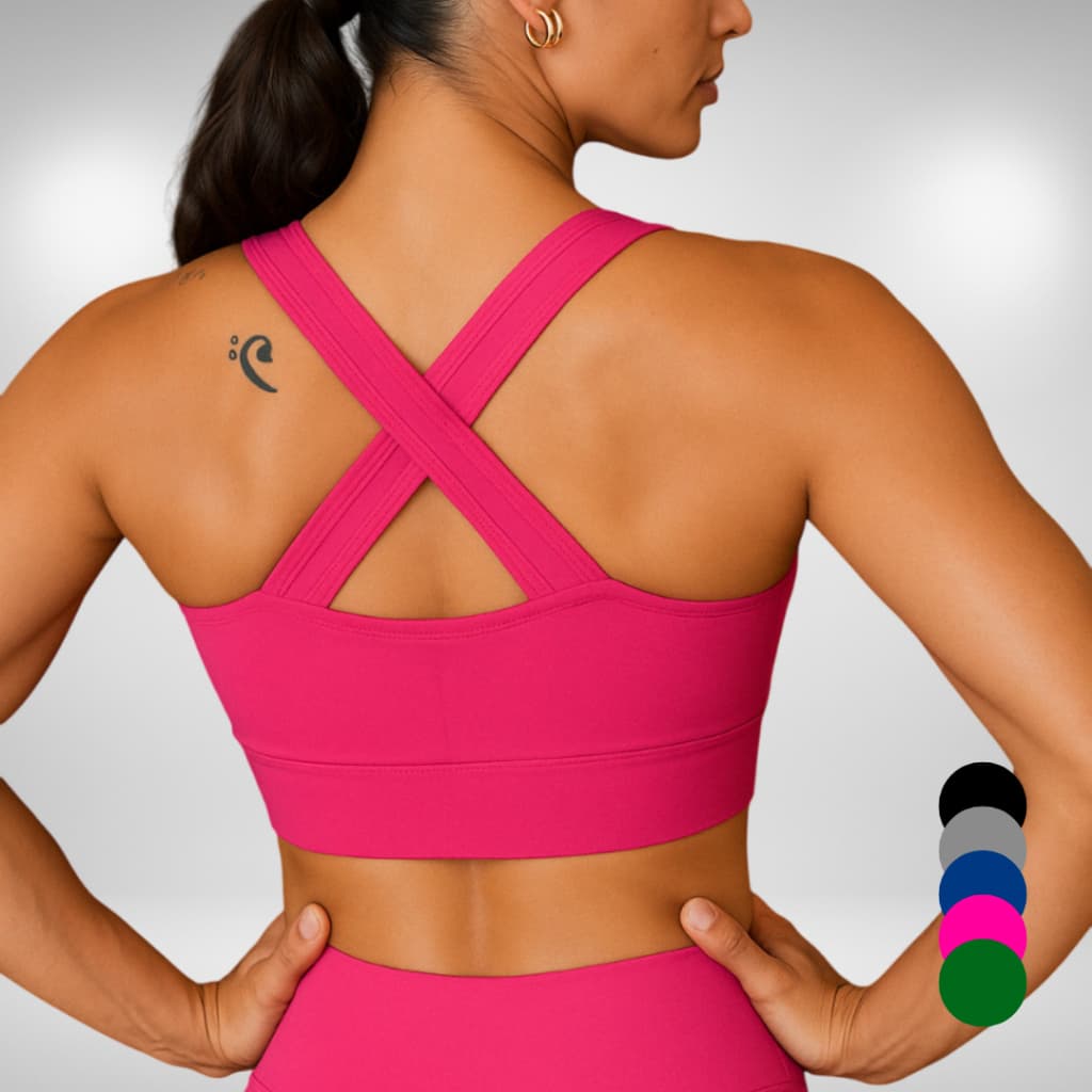 Top Fitness 3 em 1 Feminino Academia com Bojo Zero Transparência Alças Largas Conforto