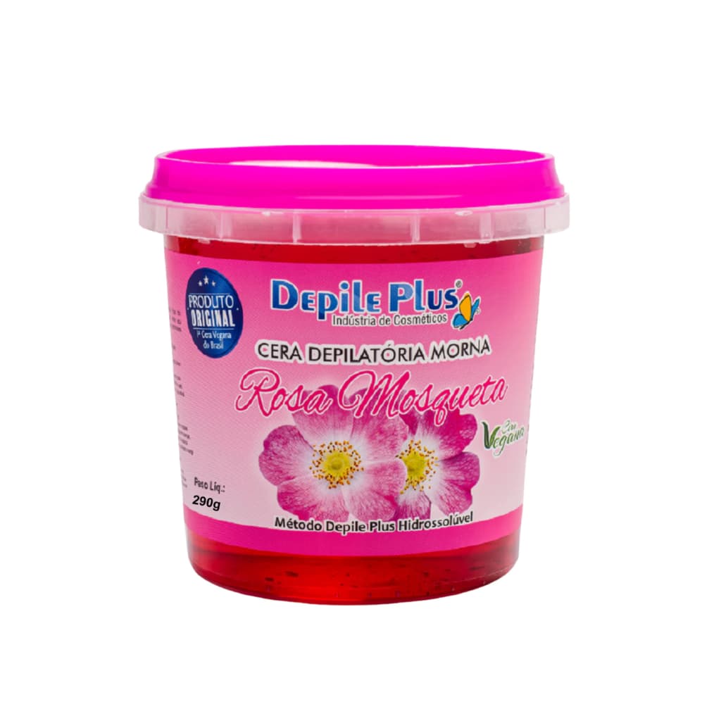 Cera Depilatória Hidrossolúvel Rosa Mosqueta 290g Depile Plus