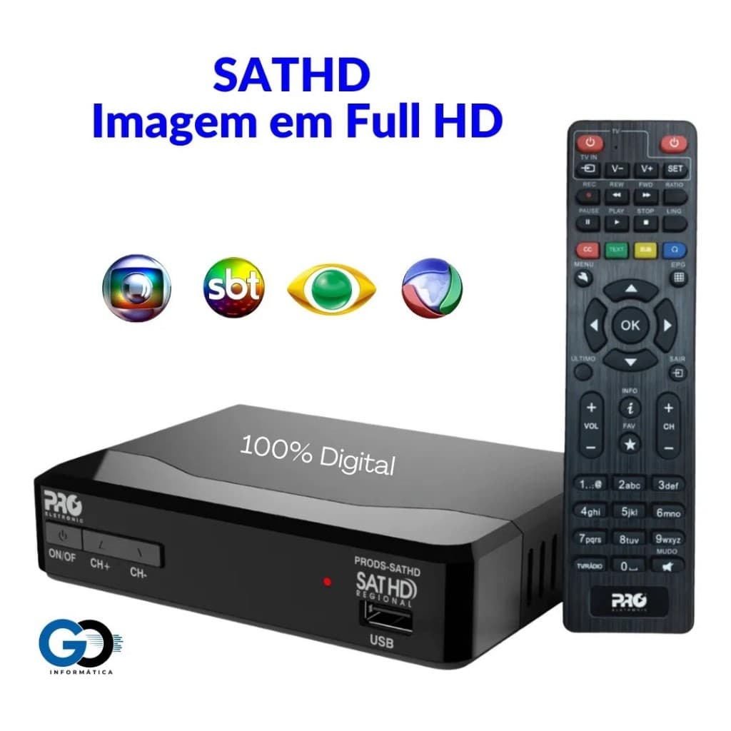 Receptor Antena Parabólica Digital Hd - Proeletronic Sathd