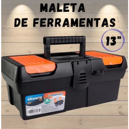 Maleta De Ferramentas Granite reforcada pratica  Pro Alta 13" TOY 25773 Arqplast