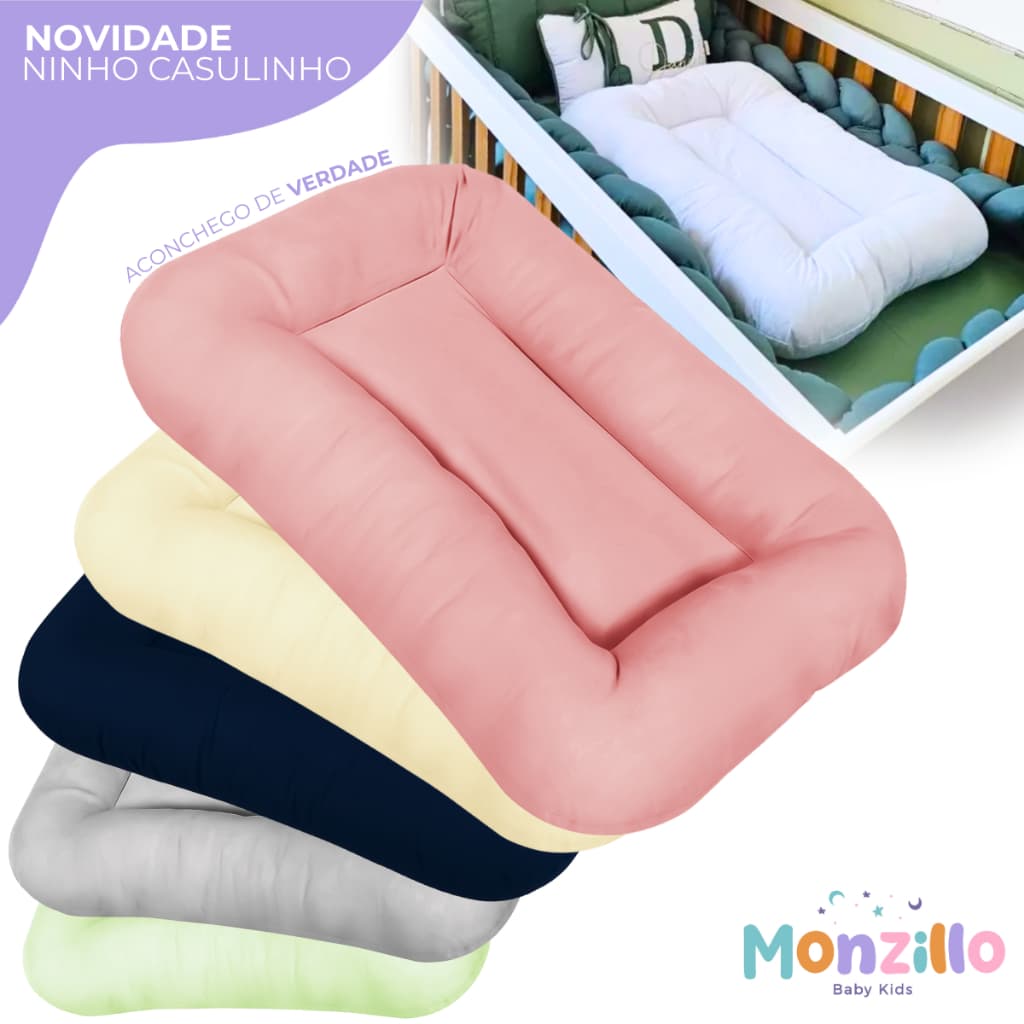 Ninho Casulinho 100% Algodão Extra Macio Recém Nascido Bebê