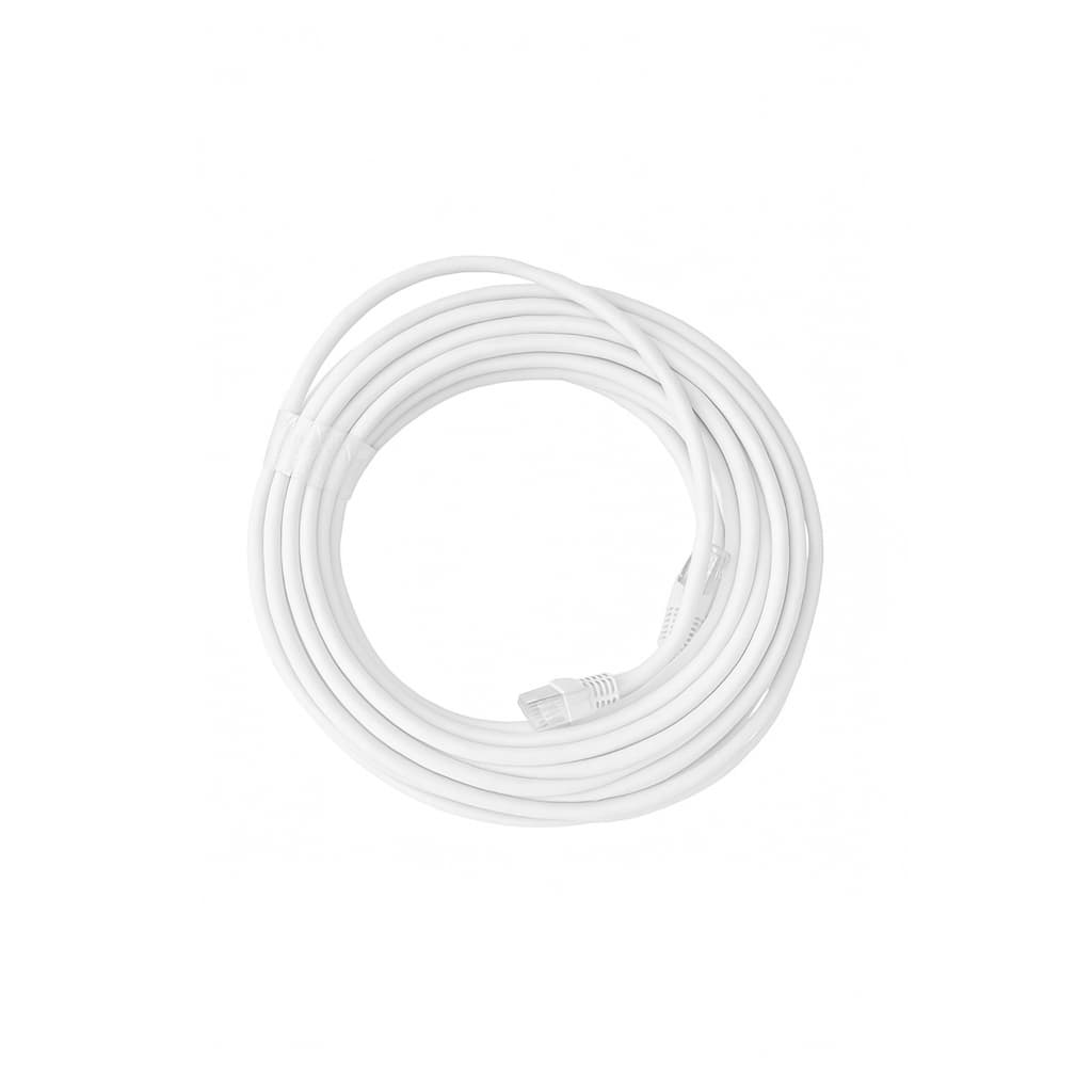 Cabo de Rede Crimpado Branco RJ45 10/15/20/25/30 Metros para Internet