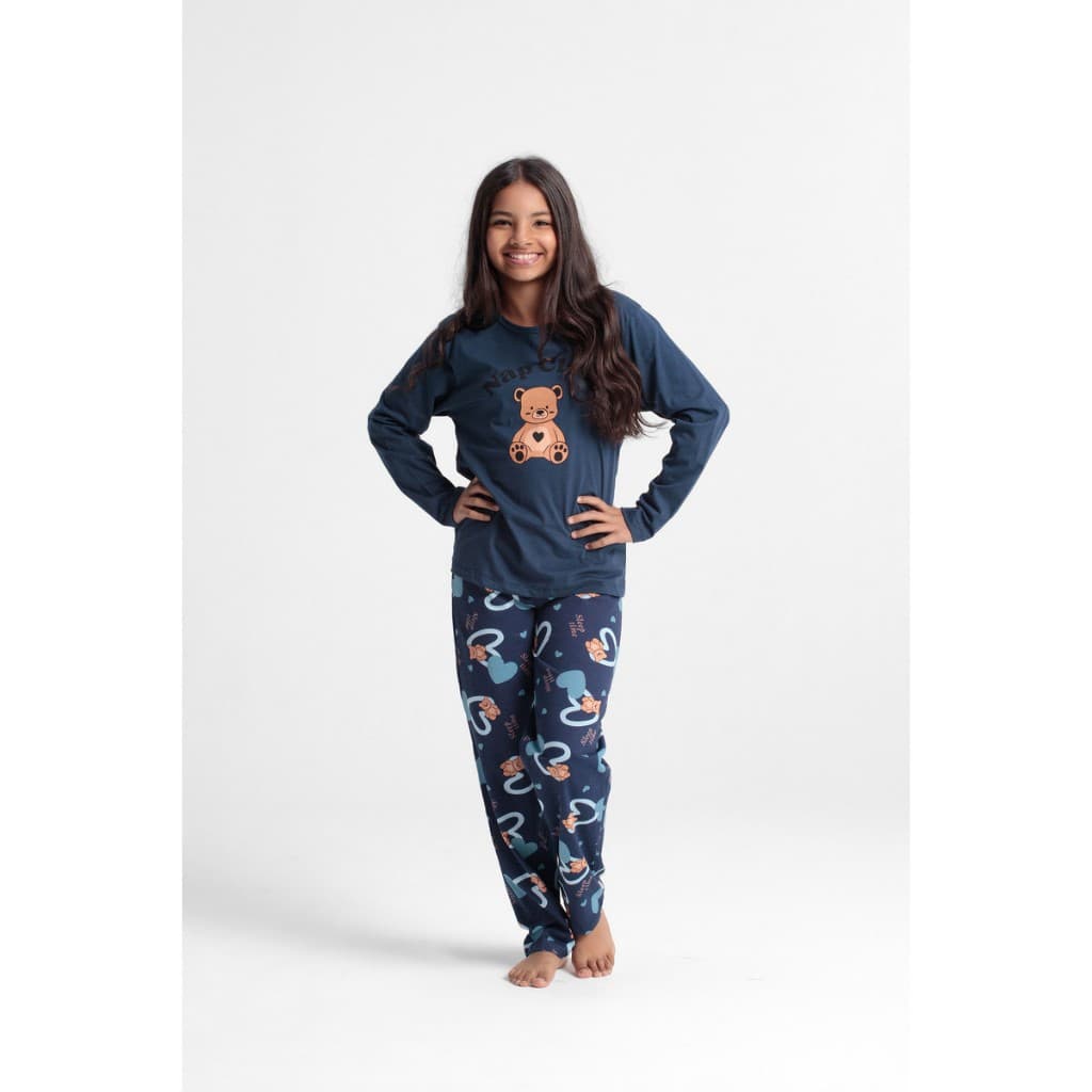 Pijama Juvenil Menina 100% Algodão