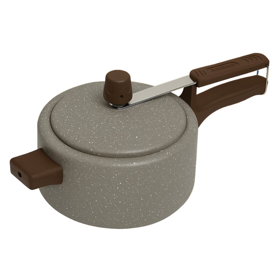 Panela De Pressão 2 Litros Teflon Antiaderente Fechamento Interno Inmetro Alumínio Resistente Stone