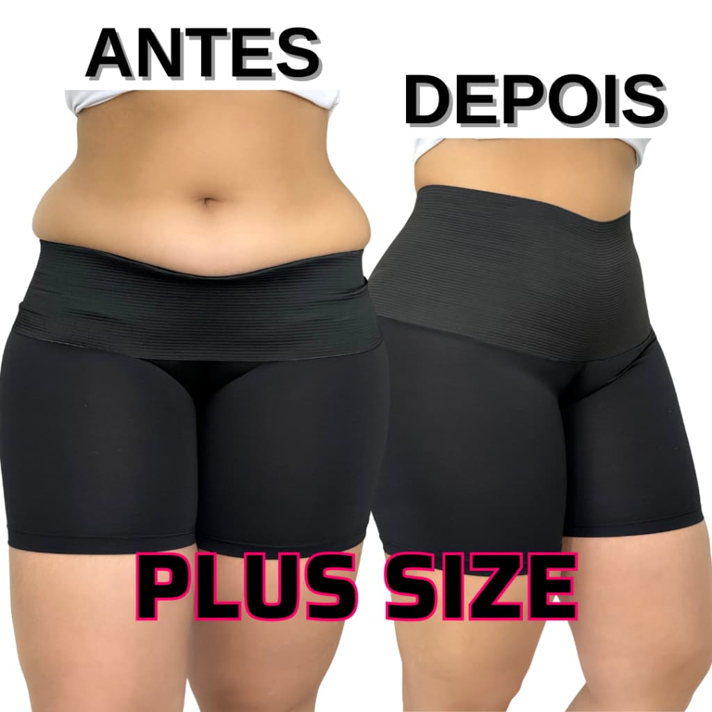 Cinta Plus Size Modeladora Short Anágua Feminina Redutor de Medida Grande Compressão