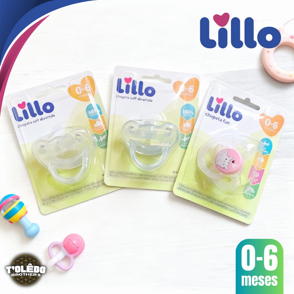 Chupeta Lillo 0-6 Meses Silicone Anatômica Recém Nascido AltaAceitação Conforto menino/menina/neutra