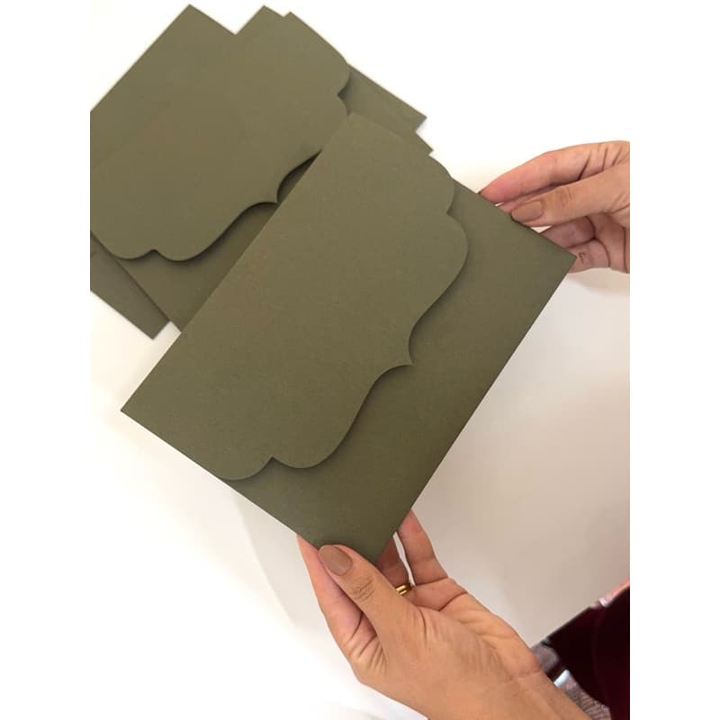 Envelope para Convite 23,6x17 - Modelo Bico Bordado - 10 unidades