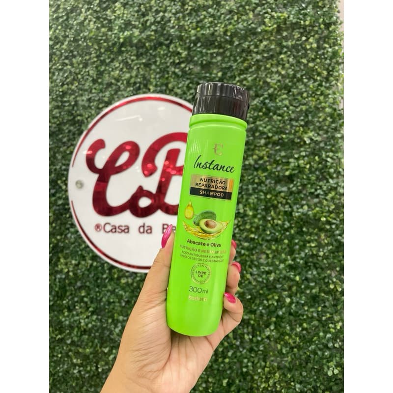 Shampoo Nutrição Reparadora Instance Abacate e Oliva 300ml - EUDORA.