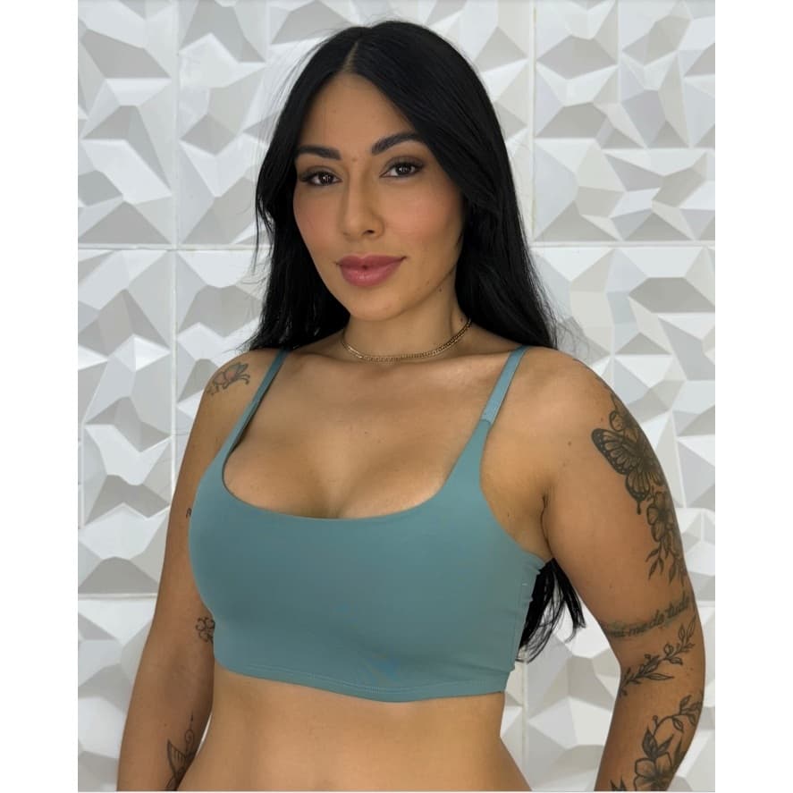 Kit 2 Top Fitness Academia Dupla camada Costas Abertas Sem Bojo Conforto e Estilo Poliamida