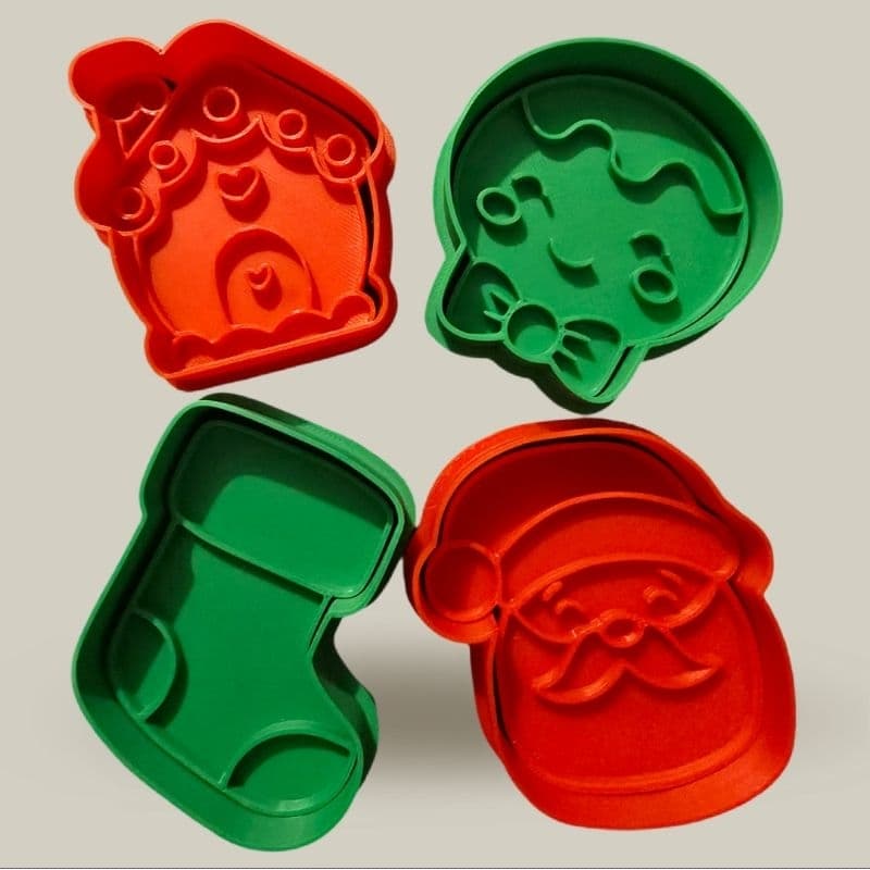 Kit cortador de biscoito / pasta americana - Natal.