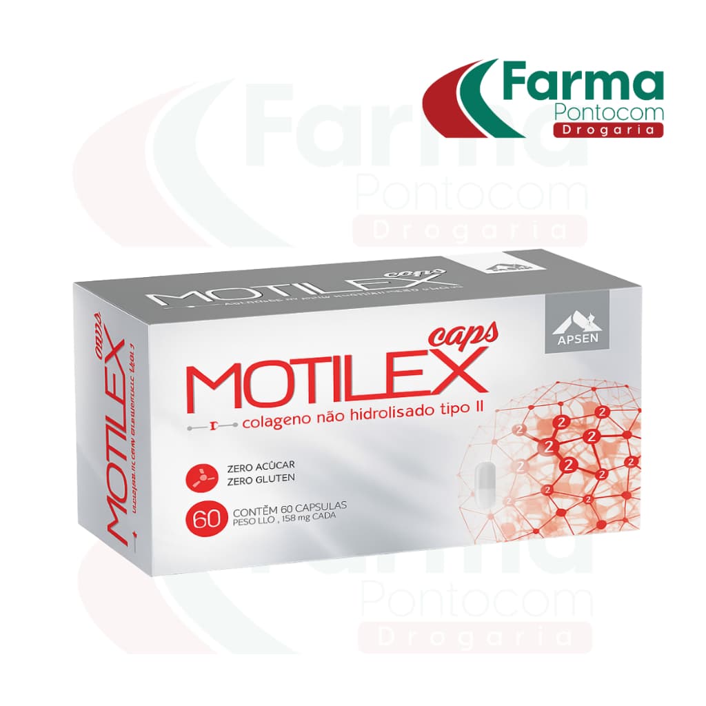 Motilex Caps Colágeno Tipo 2 Não Hidrolizado Com 60 Cápsulas