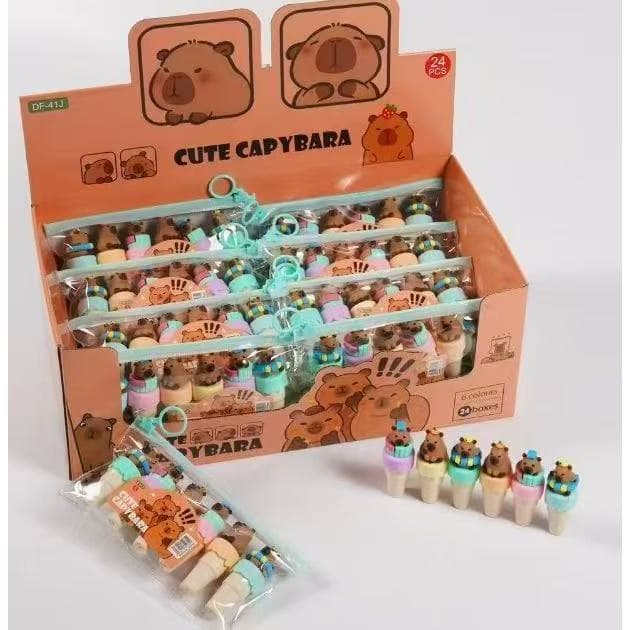 Canetinhas formado casquinha com elementos de desenho animado 6 cores