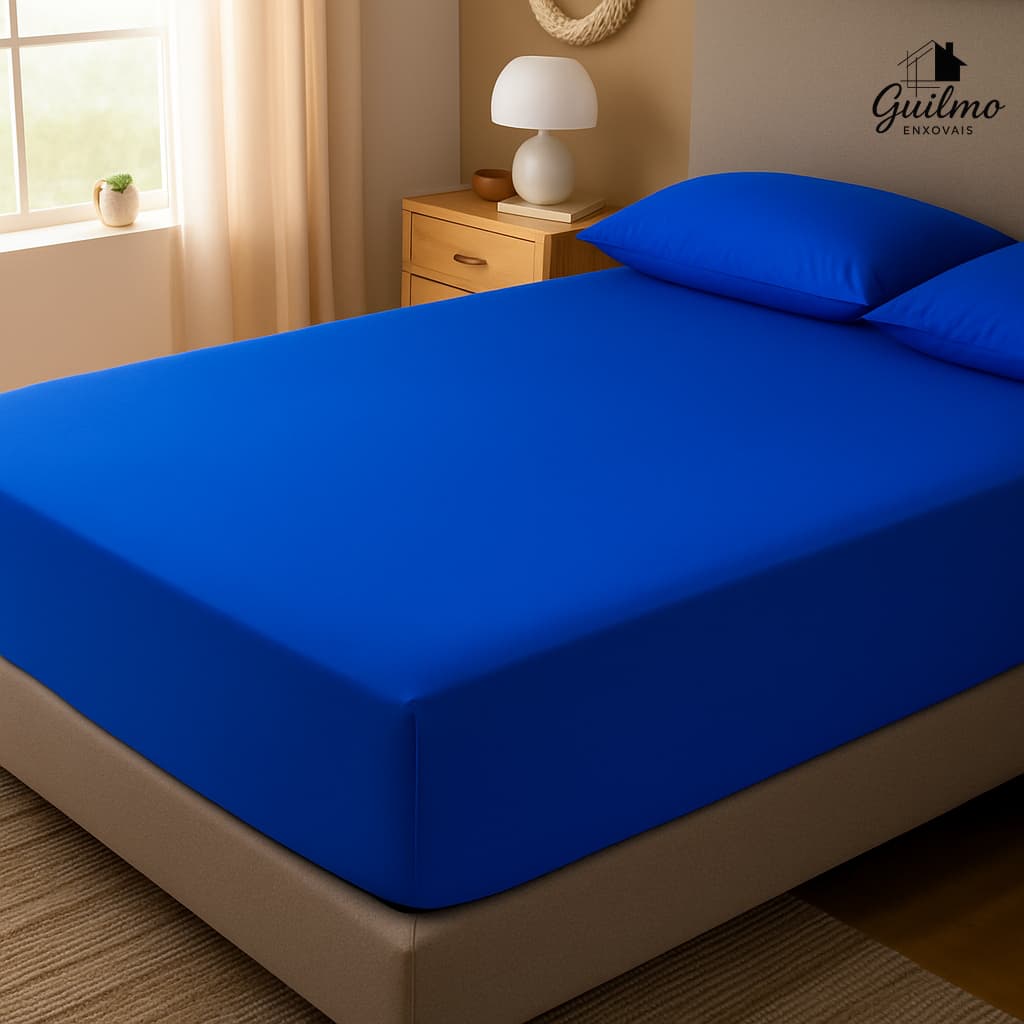 Jogo de Lençol Cama Casal Box 3 Peças Liso Solteiro / Casal / Queen / King