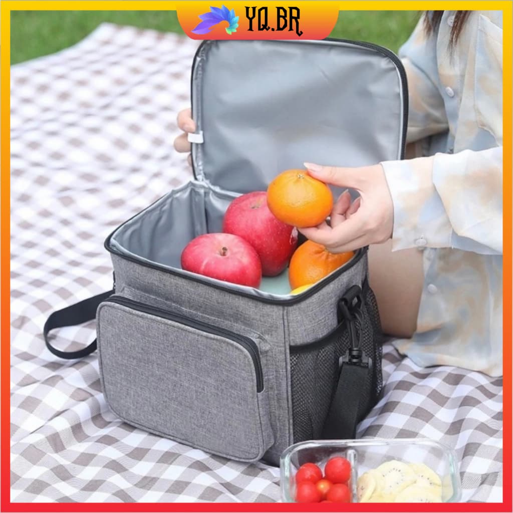 Bolsa Térmica Grande e Portátil para Marmita com Alça Ideal para o Uso Diário Piquenique de Viagem