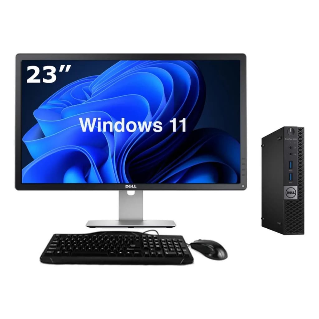 Cpu Dell Mini 3060 I3 8ger 8gb 240ssd Win11 + Monitor 23pol 8 Gb