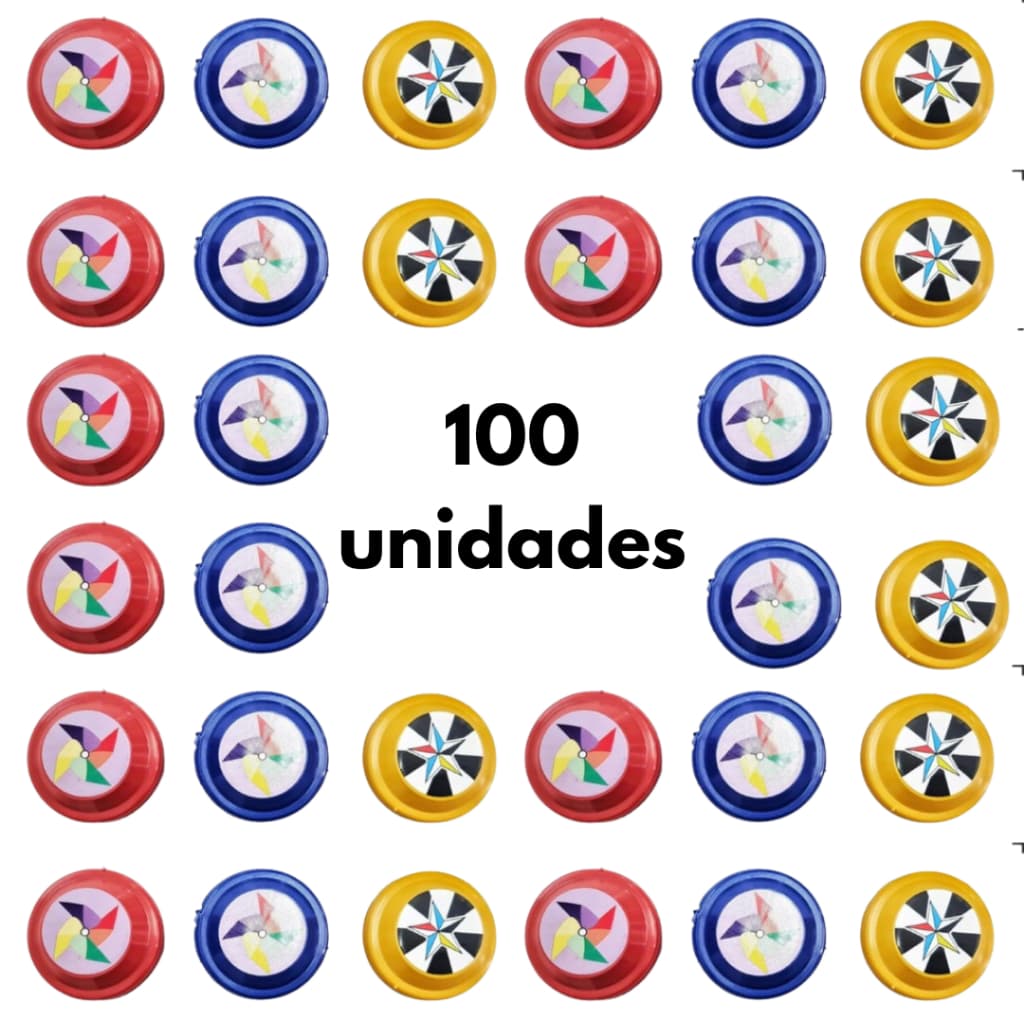 100 Ioiô Grande Coloridos Brinquedo Infantil Atacado