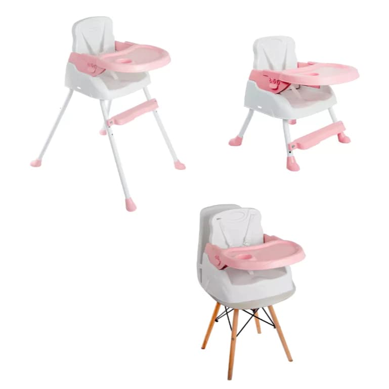 Cadeirinha de Alimentação 3 em 1 Cadeira Baixa Alta e Booster Cadeirão Infantil Bebês Styll Baby