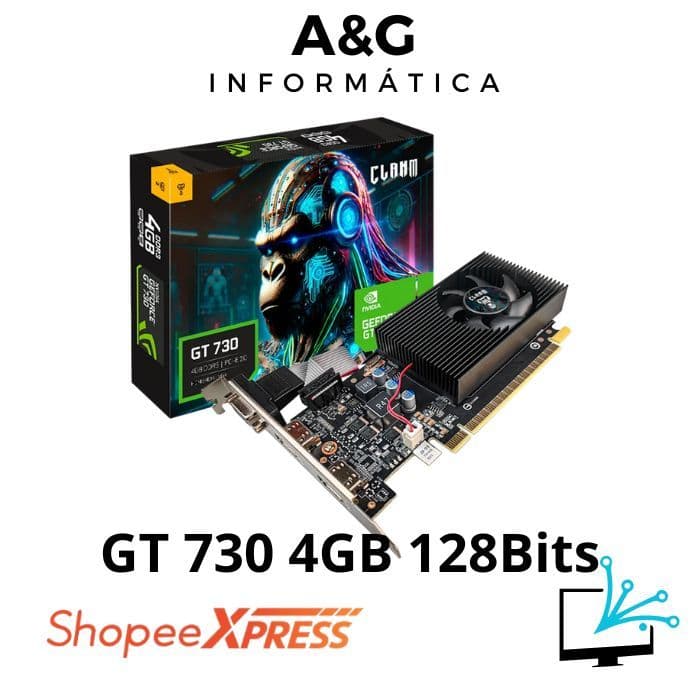 Placa De Vídeo Nvidia Geforce GT 730 – 4gb Ddr3 – 128bit – Hdmi / Hdmi / Vga Low Profile