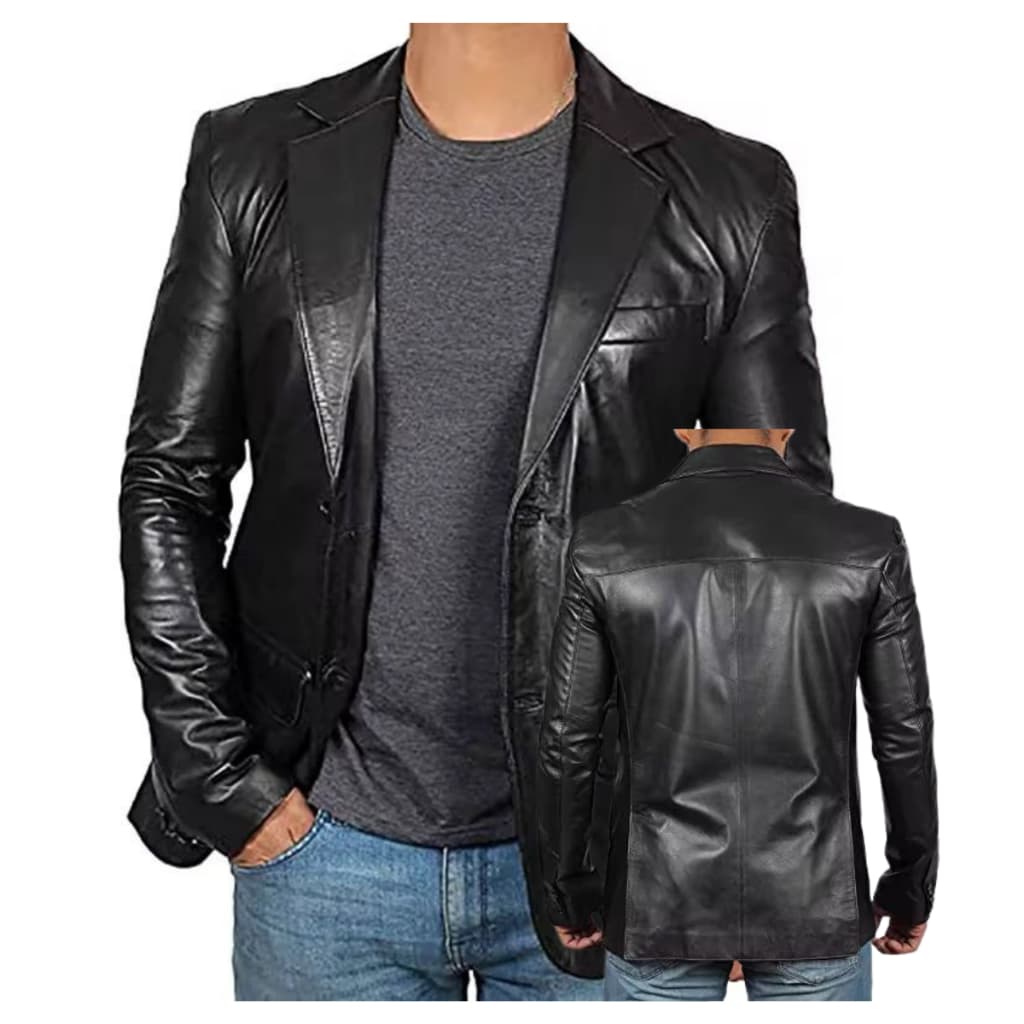 Blazer Masculino Clássico Básica Couro Bovino 100% Legítimo Casual Social