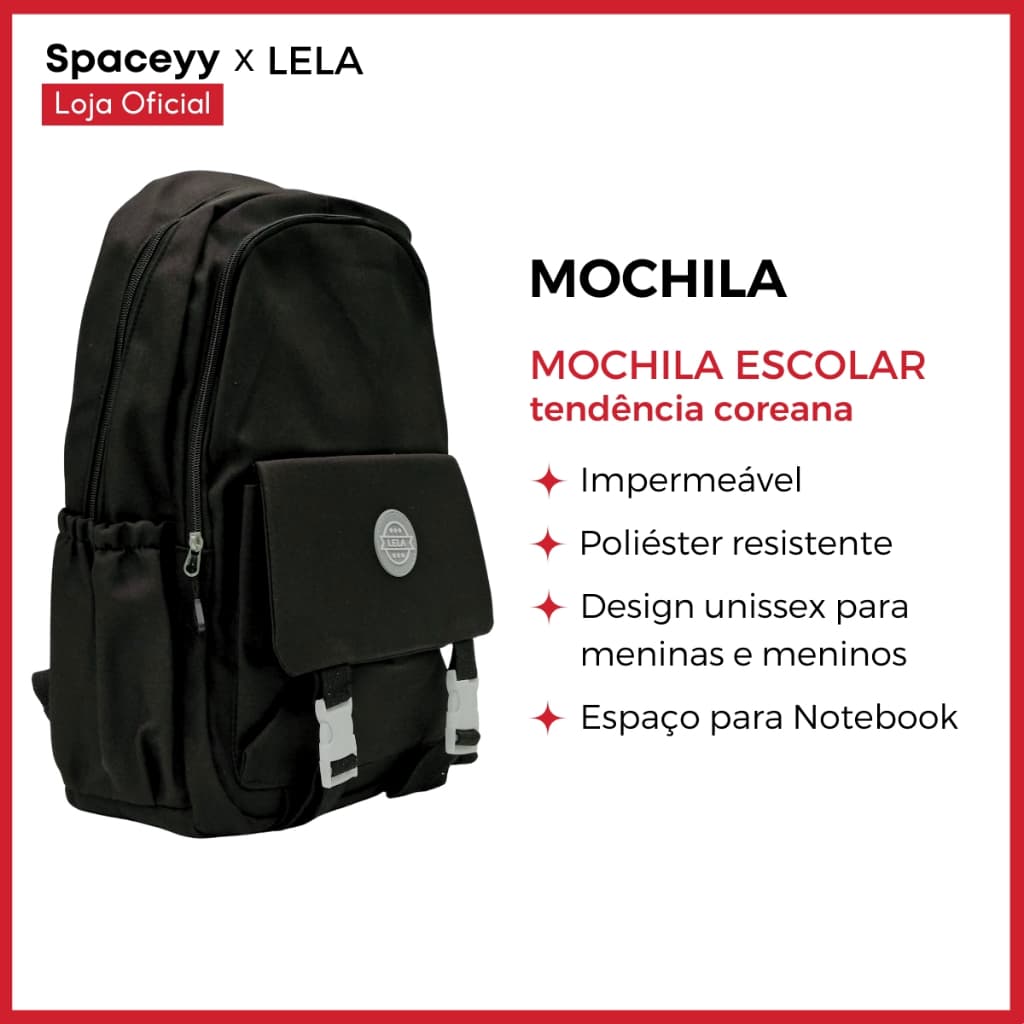 Mochila Infantil Escolar Estilo Unissex Grande Passeio Impermeável Notebook Bolso Secreto Reforçada 20L