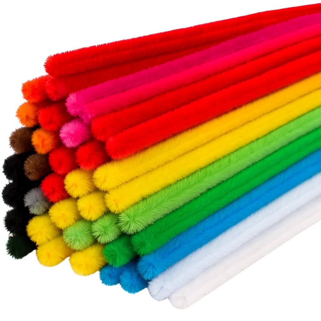 80 Haste de Chenille Limpador de Cachimbo Fios Coloridos Artesanato 30cm