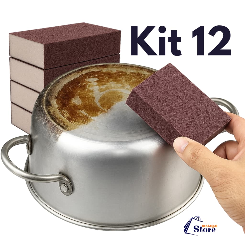 Kit Esponja Magica Limpeza Pesada Tira Manchas Ferrugem Riscos