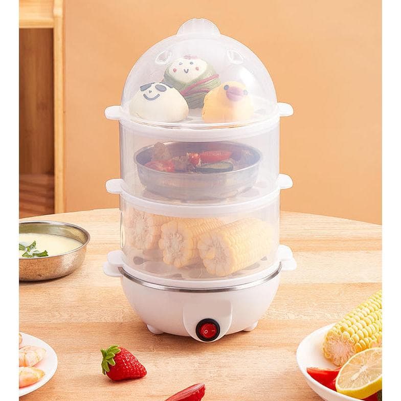 Fogão de Ovo Máquina de ovos Cozinhador de Ovos 3 Andares Mini Aquecer Comida Para Cozinha