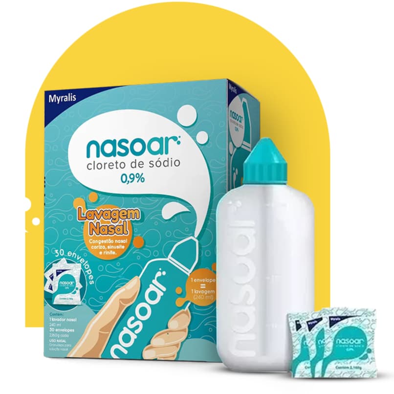 Nasoar Lavagem Nasal - Fraco Lavador + 15 Envelopes