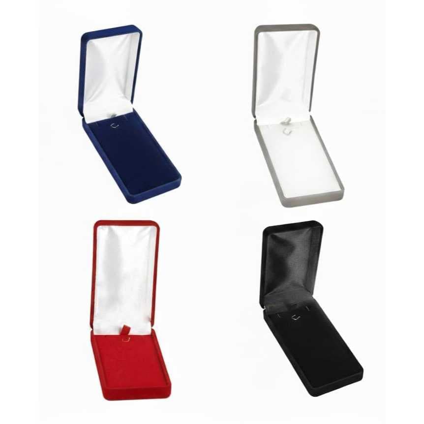 1 caixinha Estojo Linha Veludo Universal para colar, brinco e pingente