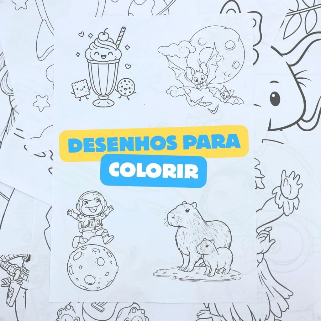 Kit 100 Desenhos Infantil Para Colorir A4 super-heróis princesas animações personagens