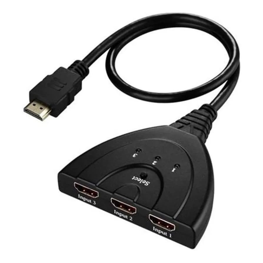 Hub Switch Hdmi 3x1 Extesor 3 Portas 4k 1080p 3 Entradas E 1 Saída Chaveador Note