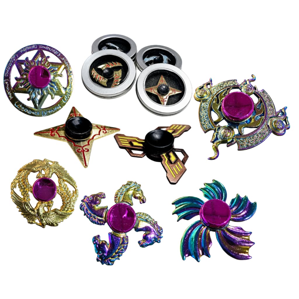 Kit 2 Spinner De Metal Fidget Hand Anti Stresse Brinde Festa