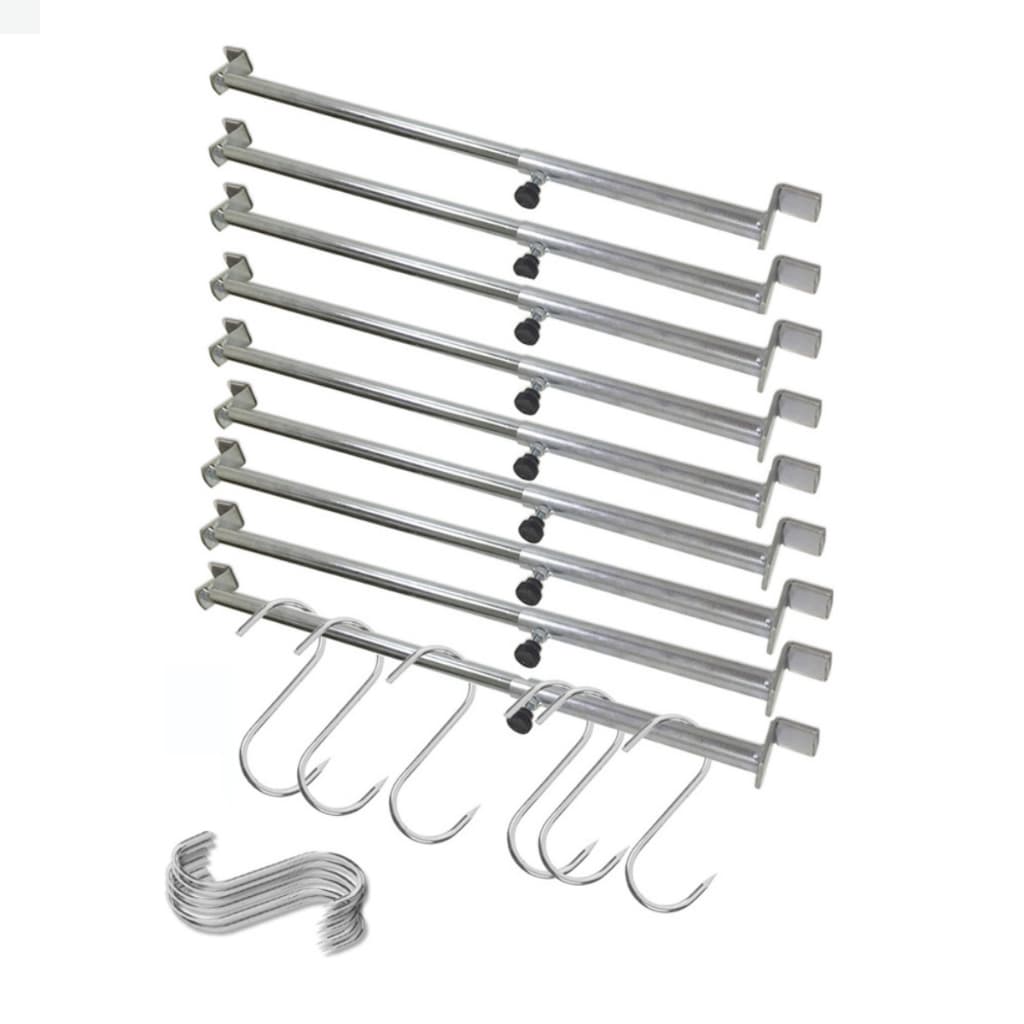 Suporte Tendal Freezer 9 Pçs E 12 Ganchos S1c Estanhado