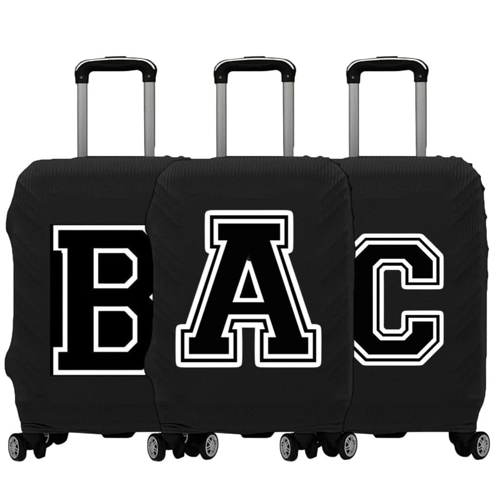 Capa De Mala 8 a 23KG Inicial Seu Nome Personalizada Protetor Bagagem Para Viagem Protetora Grande