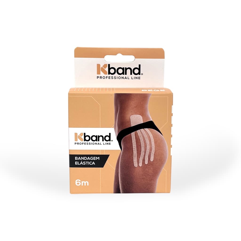 Bandagem Elástica Adesiva Kinesio Kband 5.0cm x 6m, Bege