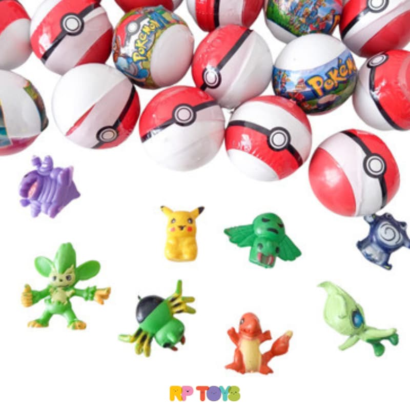 Pokébolas Lacradas com Miniaturas de Pokémon - Personagens Aleatórios em Cada Pokébola