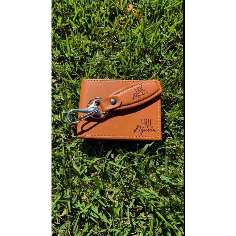 Carteira Porta Cédulas Couro Minimalista Personalizada Laser Nome Logotipo, Frases, Inicias