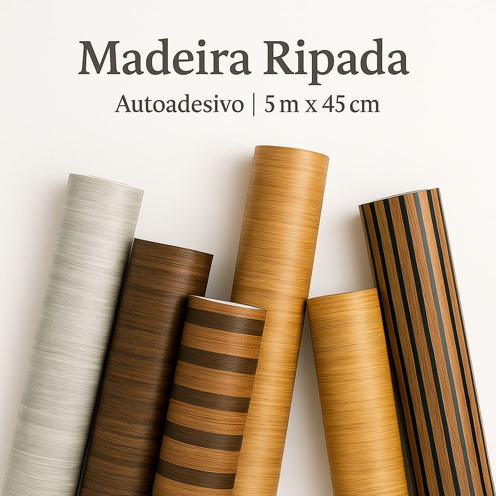 Papel Adesivo Envelopamento Móveis Imita Madeira 5 Metros