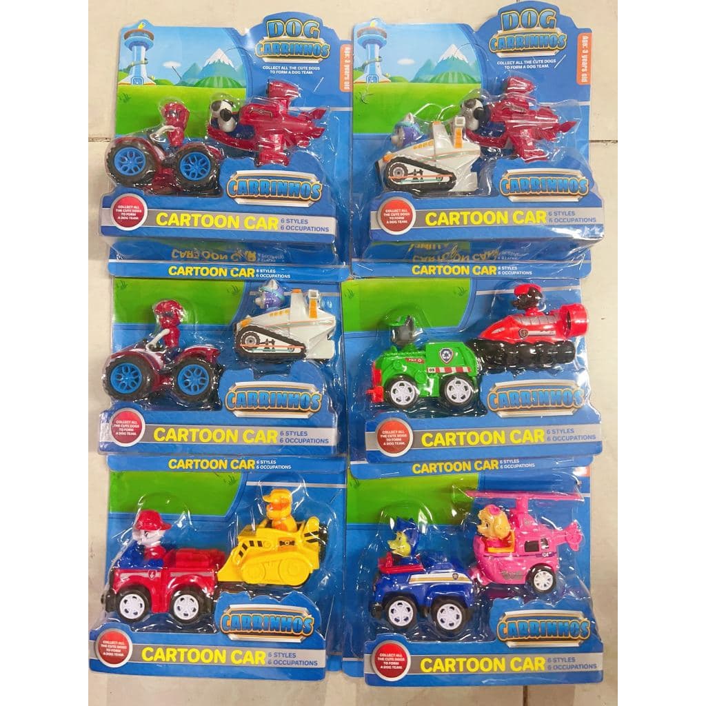Kit 2 Carrinhos Patrulha Canina – Brinquedo Infantil com Fricção