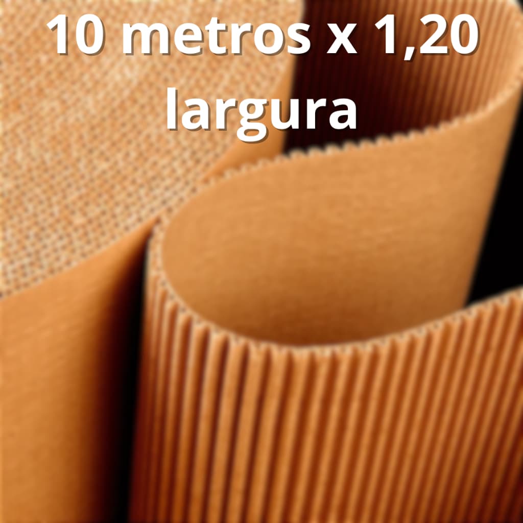 Bobina Rolo Papelão Ondulado 1,20m X 10 metros P/Ecommerce P/Embalagem