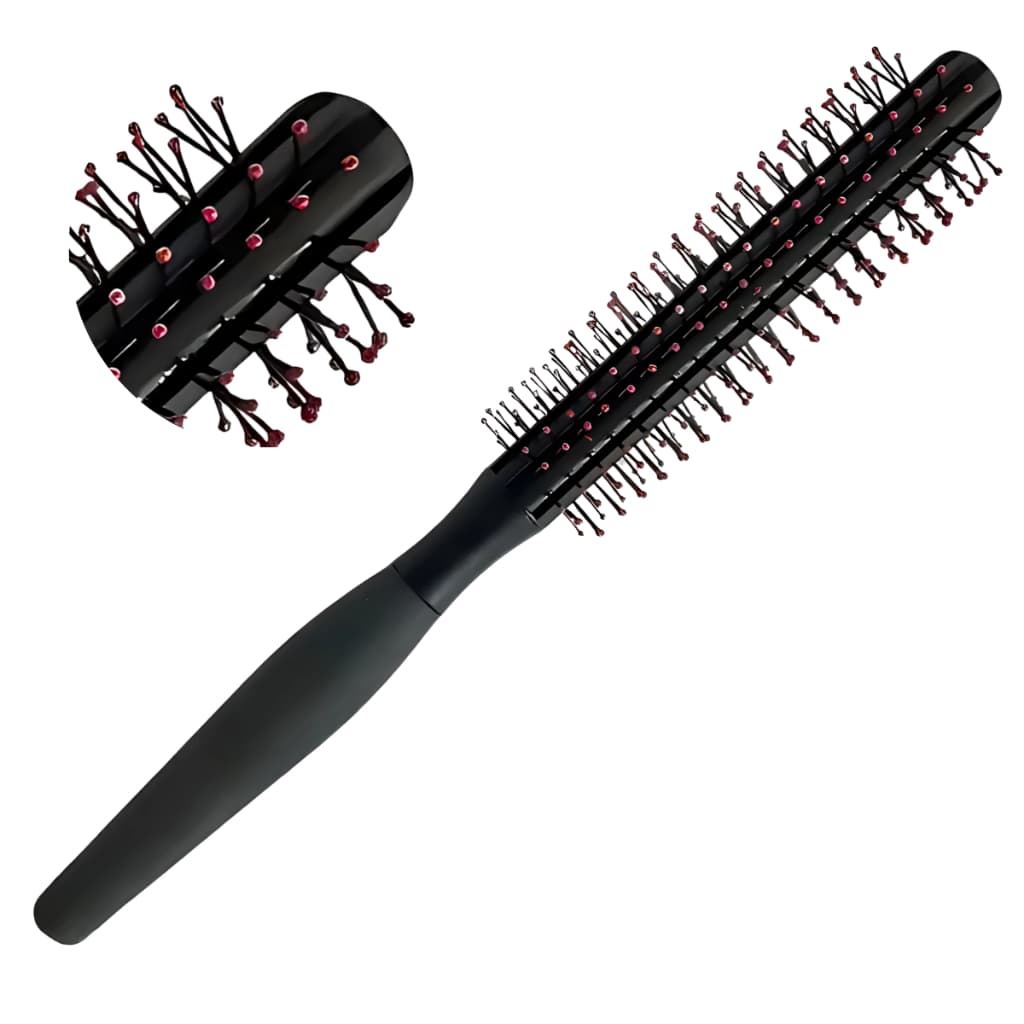 Escova Cabelo Pente Cilíndrico Estilo Profissional Salão de Beleza Barbearia