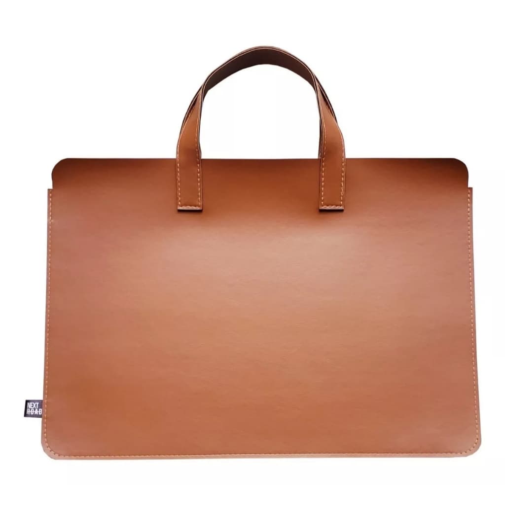 Sacola com Alça Para Notebook Couro Caramelo Premium