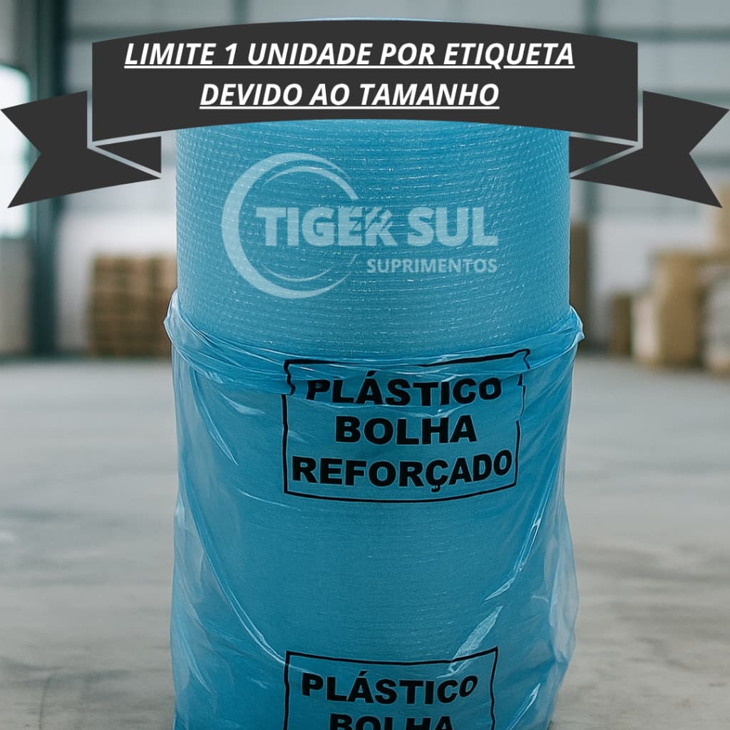 Plástico Bolha Azul Extra Forte 35 Micras | 1,20x100m | Máxima Segurança + Brinde Grátis