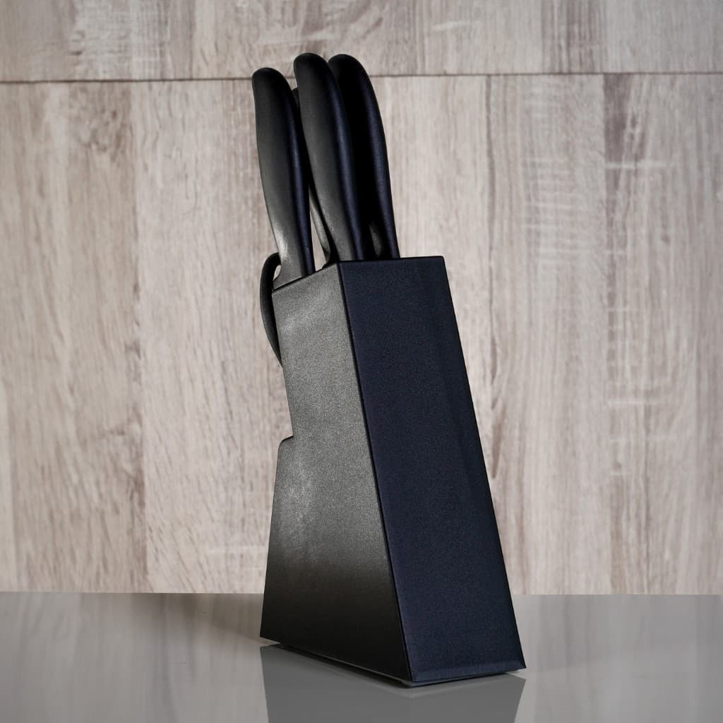 Jogo de Facas Faqueiro Black com Suporte 7 Peças Bene Casa