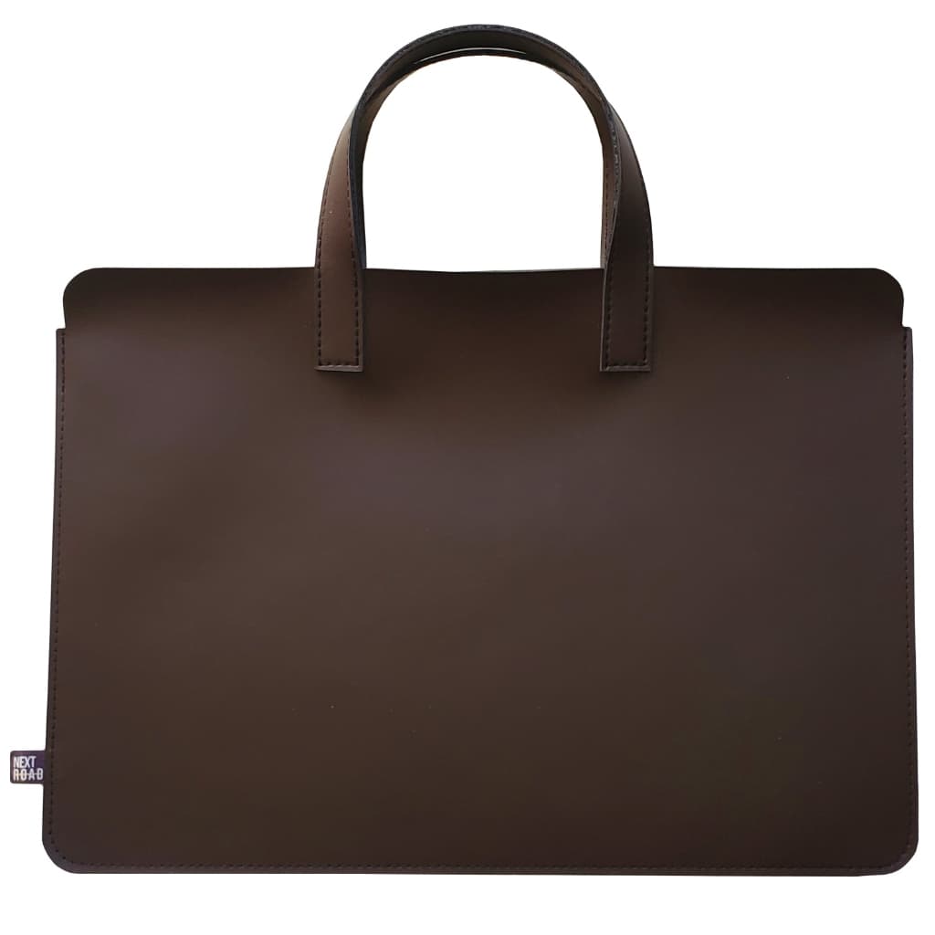 Sacola com Alça Para Notebook Couro Marrom