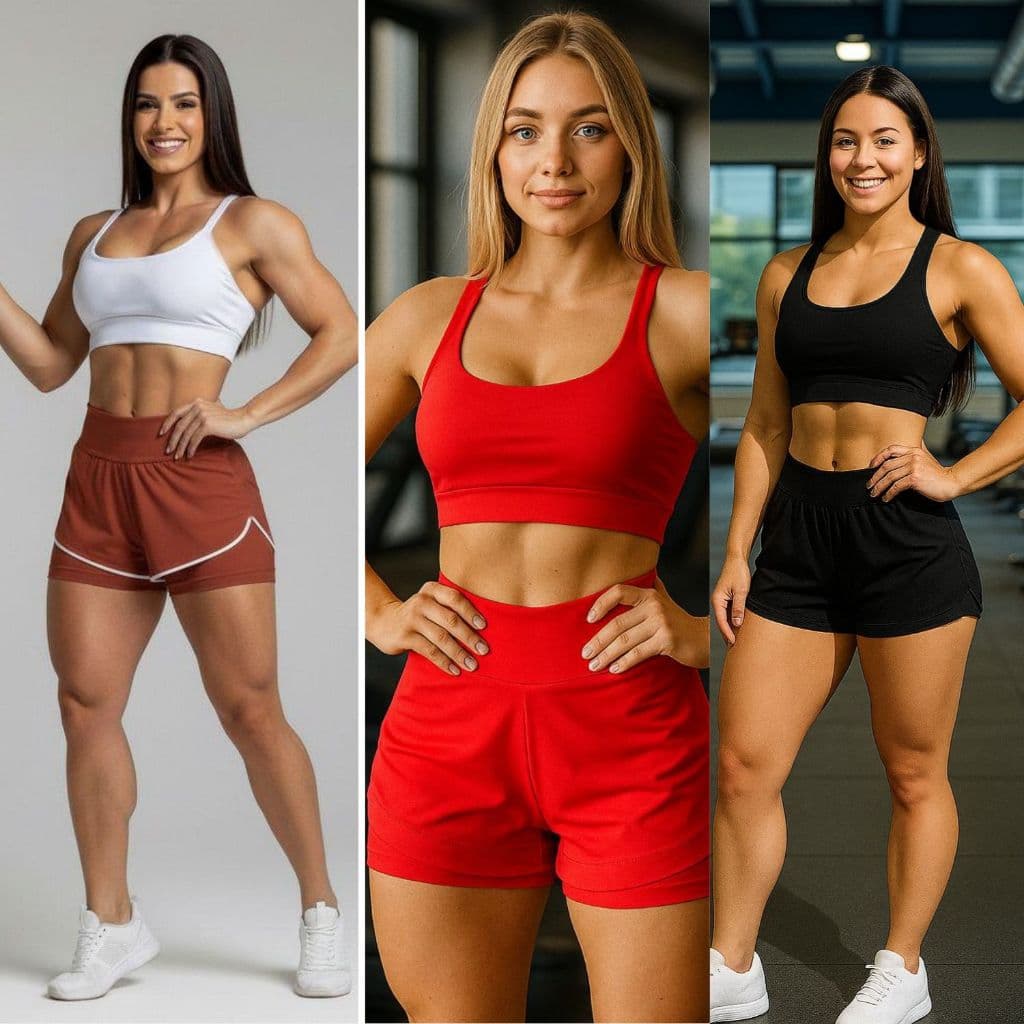 Conjunto De Academia Feminino Short Legging + Top Com Compressão e Zero Transparência