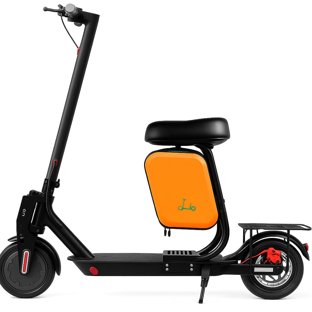 Patinete com Banco Elétrico Dobrável 350W | Autonomia 35KM + Velocidade 30KM/H | Suporta até 150KG