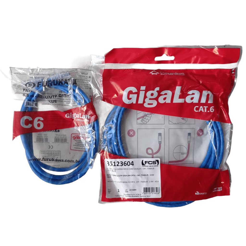 Patch Cord Furukawa Cat6 Gigalan Azul